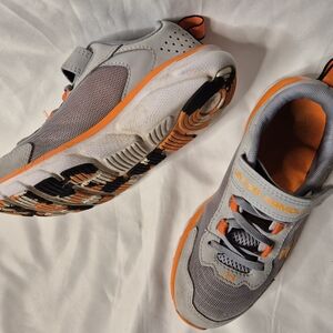 Under Armour Kids Gray and Orange Athletic Shoes